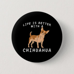 Chapa Redonda De 5 Cm Amo Chihuahua - Amantes de la madre del perro de C