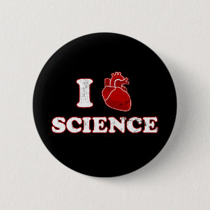 Chapa Redonda De 5 Cm amo ciencia/la anatomía del corazón de la