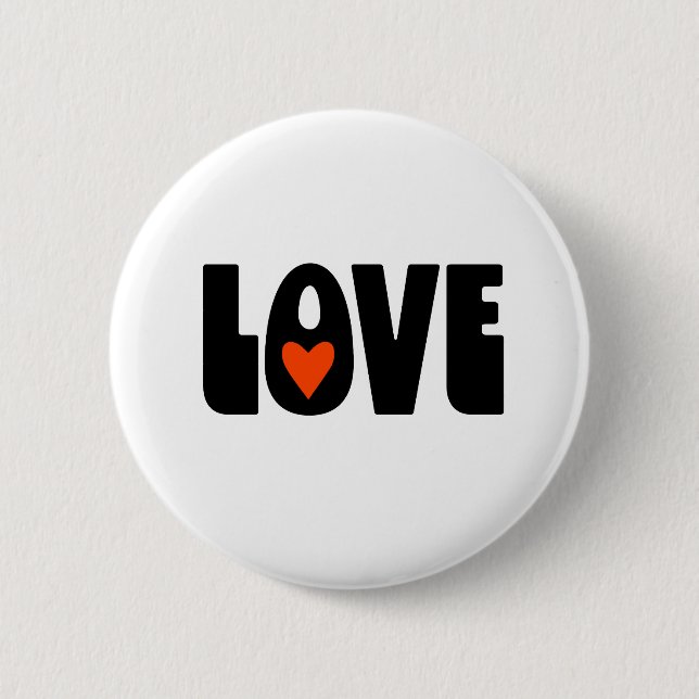 Chapa Redonda De 5 Cm AMO con corazón. (Anverso)