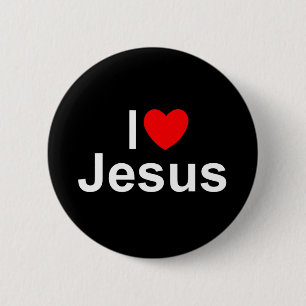 Chapa Redonda De 5 Cm Amo (corazón) a Jesús