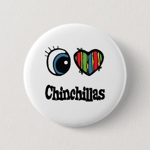 Chapa Redonda De 5 Cm Amo (Corazón) Chinchillas