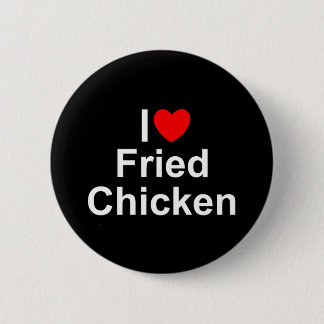 Chapa Redonda De 5 Cm Amo (corazón) el pollo frito