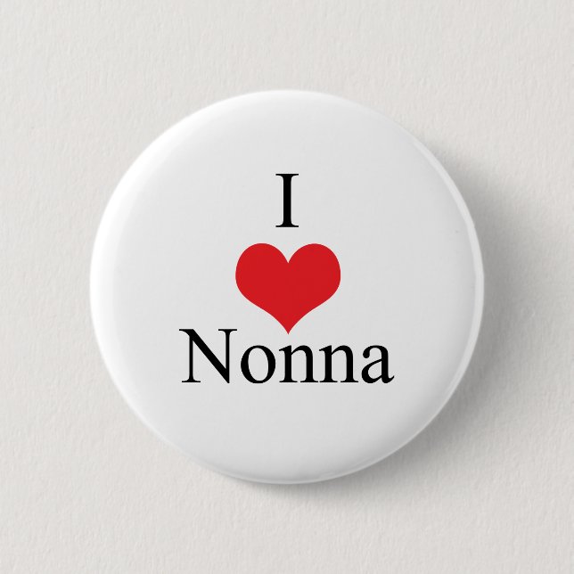 Chapa Redonda De 5 Cm Amo (corazón) Nonna (Anverso)