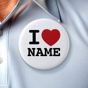 Chapa Redonda De 5 Cm Amo (corazón)... ¡personalizar esto!