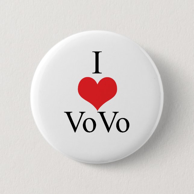 Chapa Redonda De 5 Cm Amo (corazón) VoVo (Anverso)