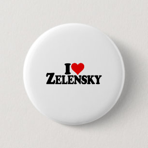 Chapa Redonda De 5 Cm Amo Corazón Zelensky Volodymyr Ucrania Ukr 1