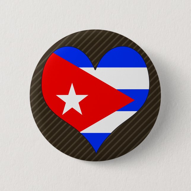 Chapa Redonda De 5 Cm Amo Cuba (Anverso)
