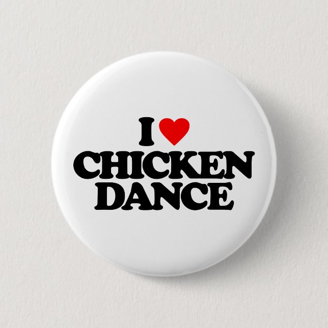 CHAPA REDONDA DE 5 CM AMO DANZA DEL POLLO (Anverso)