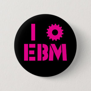 Chapa Redonda De 5 Cm Amo EBM Rosa Caliente