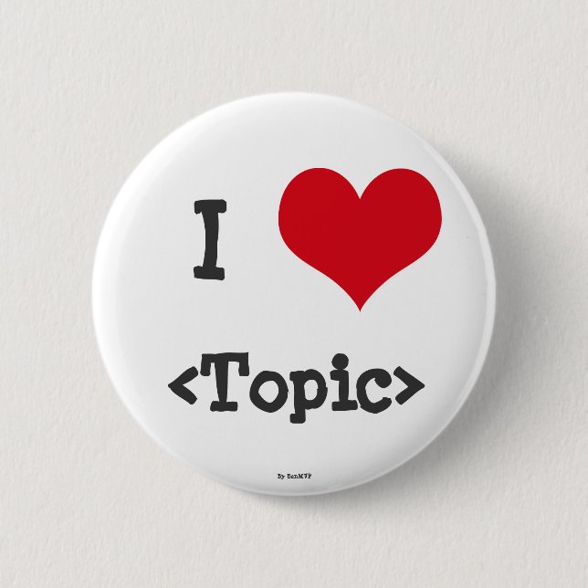 Chapa Redonda De 5 Cm Amo el __ (Anverso)