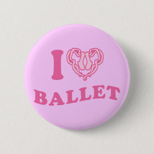 Chapa Redonda De 5 Cm Amo el ballet