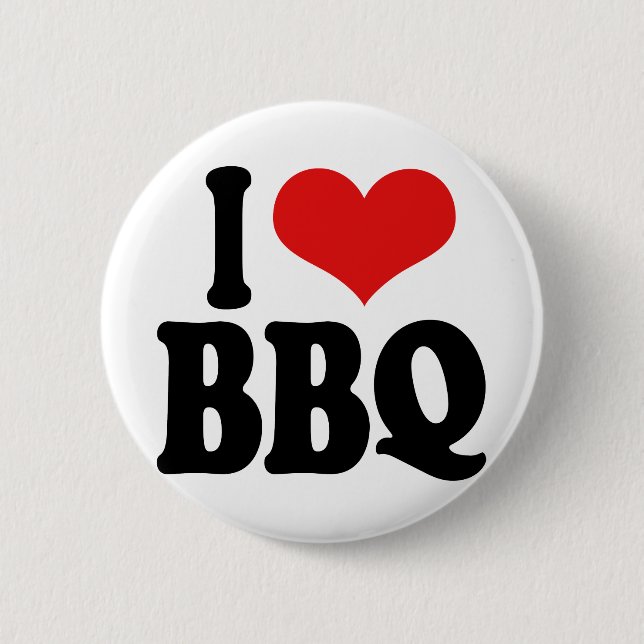 Chapa Redonda De 5 Cm Amo el Bbq (Anverso)