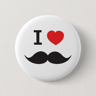 Chapa Redonda De 5 Cm Amo el bigote