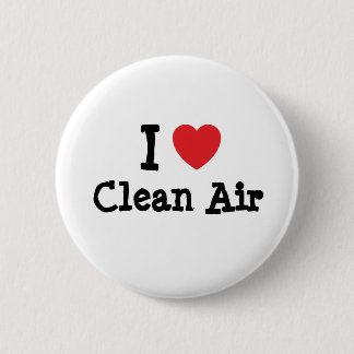 Chapa Redonda De 5 Cm Amo el corazón de Clean Air personalizado personal
