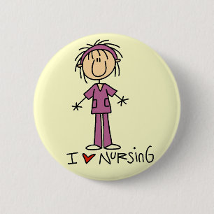 Chapa Redonda De 5 Cm Amo el cuidar de las camisetas y de los regalos