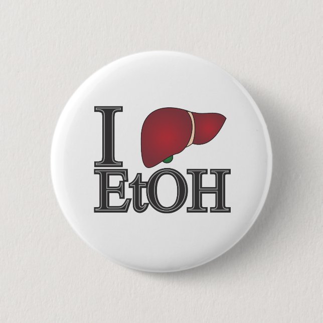 Chapa Redonda De 5 Cm Amo el etanol (Anverso)