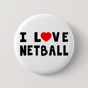 Chapa Redonda De 5 Cm Amo el Netball