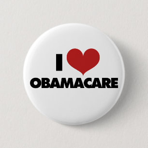 Chapa Redonda De 5 Cm Amo el Obamacare