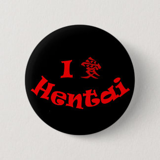 Chapa Redonda De 5 Cm Amo el perno de Hentai