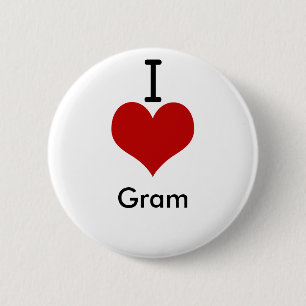 Chapa Redonda De 5 Cm Amo gramo (del corazón)