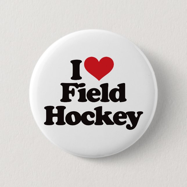 Chapa Redonda De 5 Cm Amo hockey hierba (Anverso)