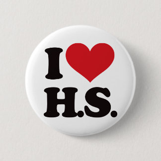 Chapa Redonda De 5 Cm ¡Amo HS (High School secundaria)!