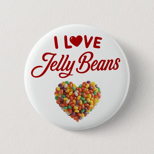 Chapa Redonda De 5 Cm Amo Jellybeans (Anverso)