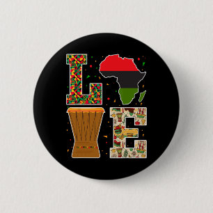 Chapa Redonda De 5 Cm Amo Kwanzaa Kinara Celebración del Patrimonio Afri
