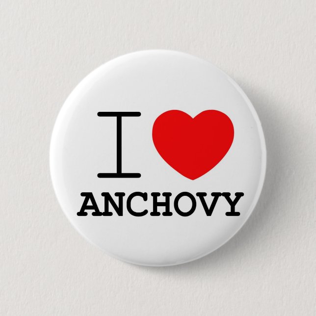 Chapa Redonda De 5 Cm Amo la anchoa (Anverso)