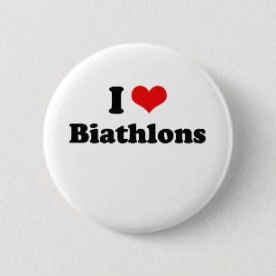 Chapa Redonda De 5 Cm Amo la camiseta de los Biathlons