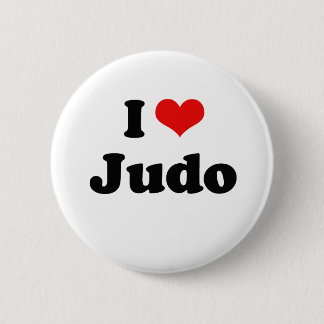 Chapa Redonda De 5 Cm Amo la camiseta del judo