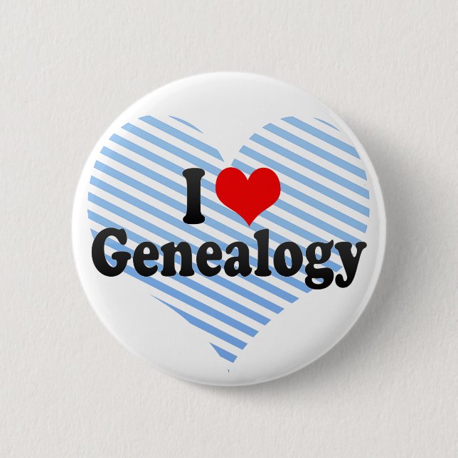Chapa Redonda De 5 Cm Amo la genealogía (Anverso)