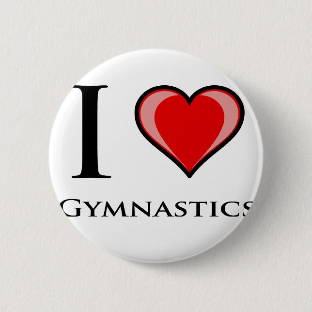 Chapa Redonda De 5 Cm Amo la gimnasia (Anverso)