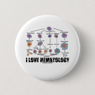 Chapa Redonda De 5 Cm Amo la hematología (el linaje del glóbulo)