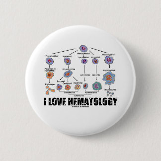 Chapa Redonda De 5 Cm Amo la hematología (el linaje del glóbulo)