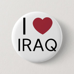 Chapa Redonda De 5 Cm Amo la insignia de Iraq