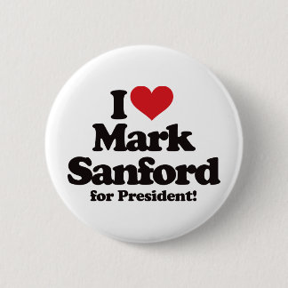 Chapa Redonda De 5 Cm Amo la marca Sanford para el presidente