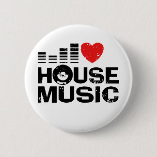 Chapa Redonda De 5 Cm Amo la música de House
