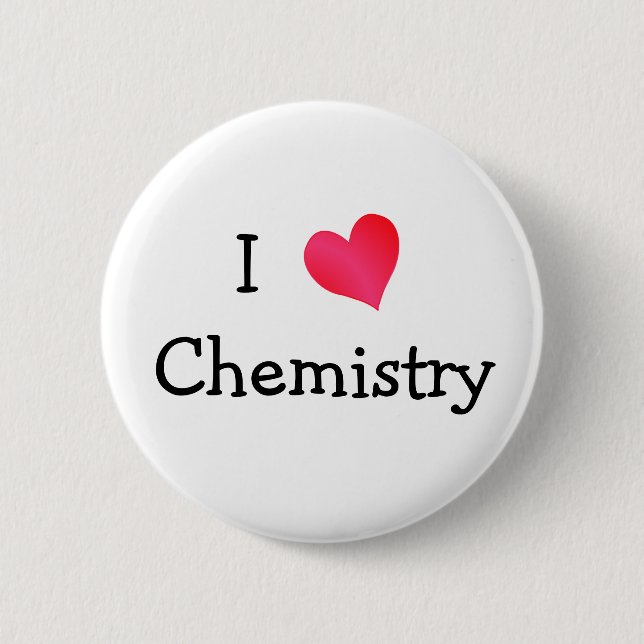 Chapa Redonda De 5 Cm Amo la Química (Anverso)