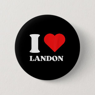Chapa Redonda De 5 Cm Amo Landon I Heart Landon Y2k Red Heart Landon