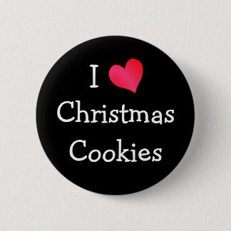 Chapa Redonda De 5 Cm Amo las cookies de los Navidades