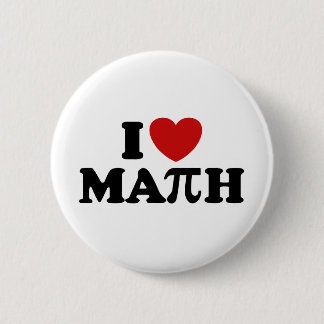 Chapa Redonda De 5 Cm Amo las matemáticas