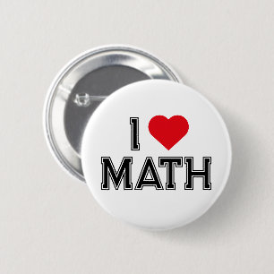 Chapa Redonda De 5 Cm Amo las Matemáticas Vintage Retro Matemáticas