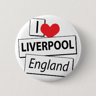 Chapa Redonda De 5 Cm Amo Liverpool Inglaterra