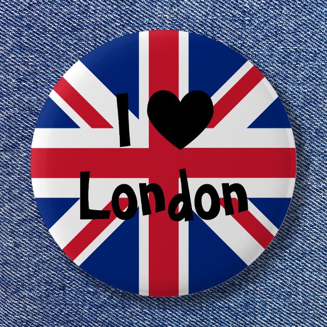 Chapa Redonda De 5 Cm Amo Londres (I Love London Pinback Button)