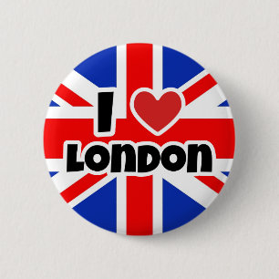 Chapa Redonda De 5 Cm Amo Londres