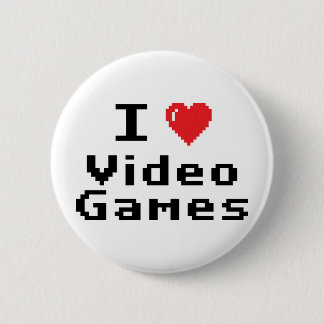 Chapa Redonda De 5 Cm Amo los videojuegos