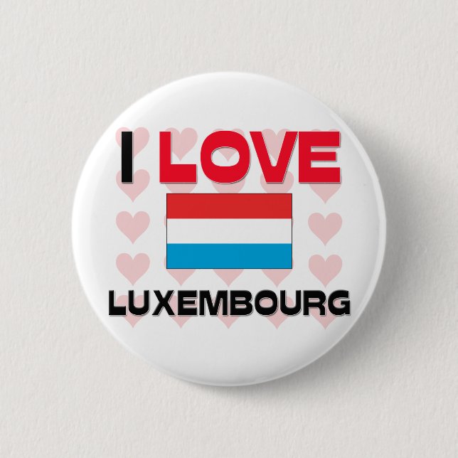 Chapa Redonda De 5 Cm Amo Luxemburgo (Anverso)