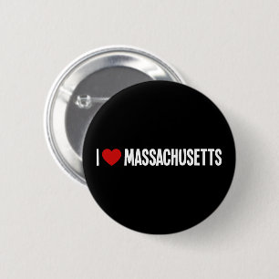 Chapa Redonda De 5 Cm Amo Massachusetts • Me encanta Massachusetts en re