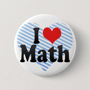 Chapa Redonda De 5 Cm Amo matemáticas